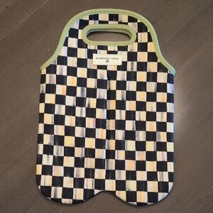MacKenzie-Childs Courtly Check Double Wine Tote Insulated Bag